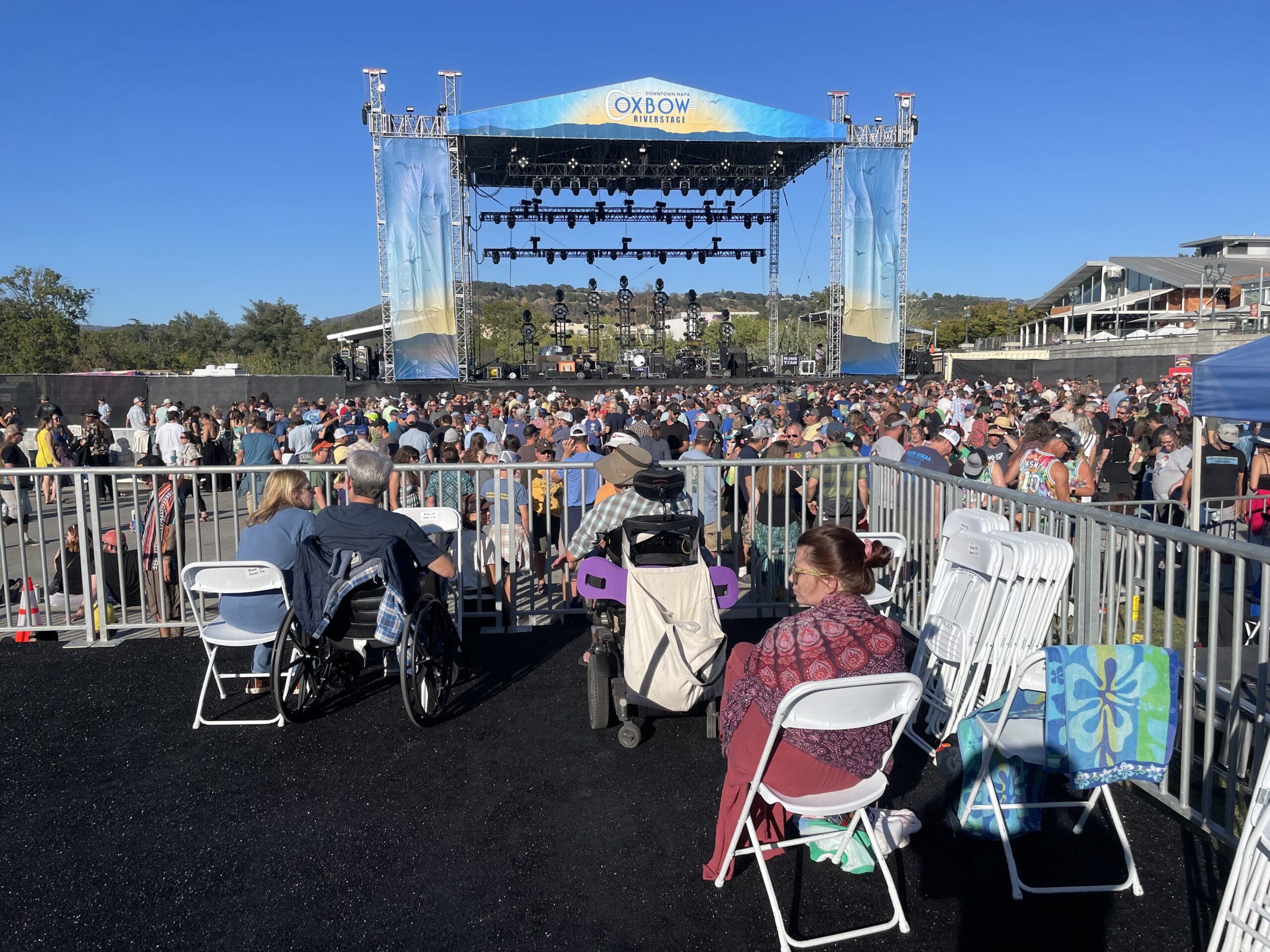View from handicapped section at Oxbow Riverstage, Napa, California